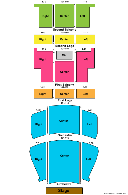 Carolina Theatre Seating Chart